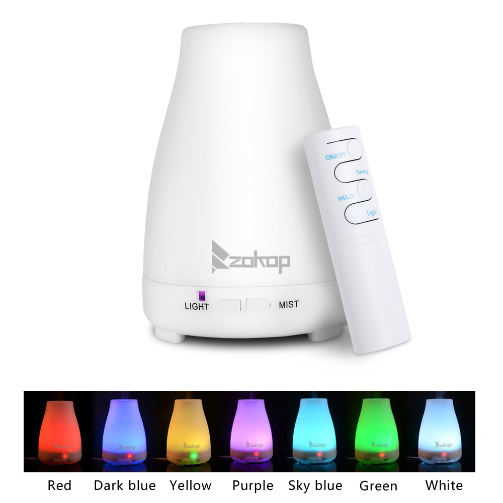 Zimtown 200ml Colorful Ultrasonic Aroma Humidifier/Aromatherapy Essential Oil Diffuser Cool Mist Humidifier for Home, Yoga, Office, Spa, Bedroom, Baby Room